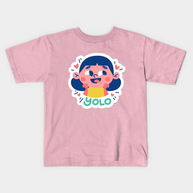 yolo girl Kids T-Shirt by This is store